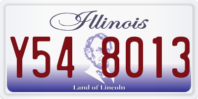 IL license plate Y548013