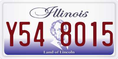 IL license plate Y548015