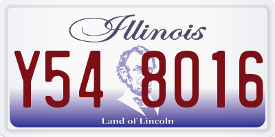 IL license plate Y548016
