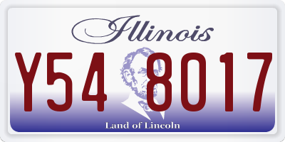 IL license plate Y548017