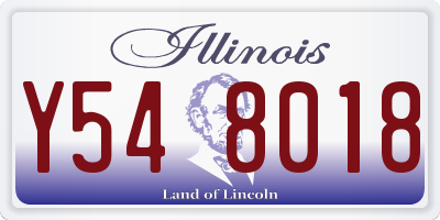 IL license plate Y548018
