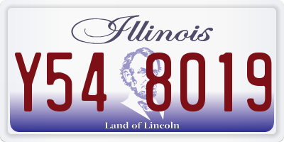 IL license plate Y548019