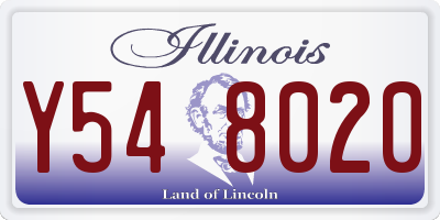 IL license plate Y548020