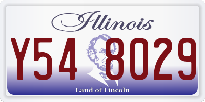 IL license plate Y548029