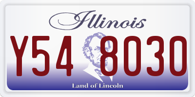 IL license plate Y548030