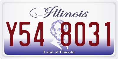 IL license plate Y548031