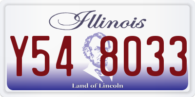 IL license plate Y548033