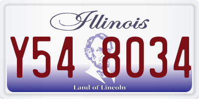 IL license plate Y548034