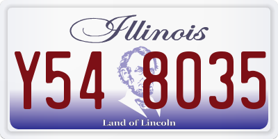 IL license plate Y548035
