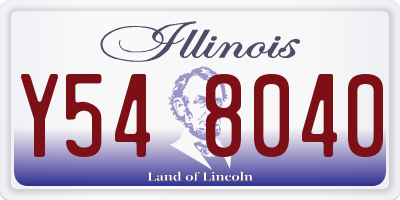 IL license plate Y548040