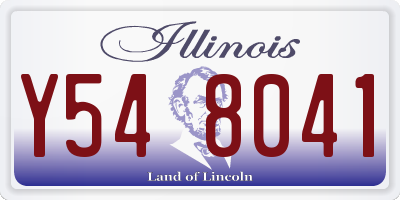 IL license plate Y548041