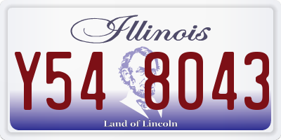 IL license plate Y548043