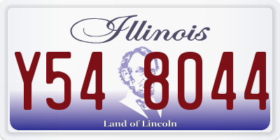 IL license plate Y548044