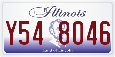 IL license plate Y548046
