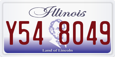 IL license plate Y548049