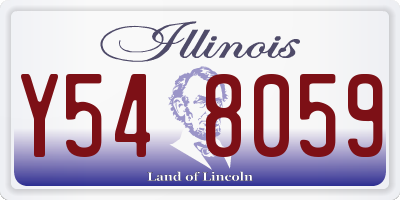IL license plate Y548059