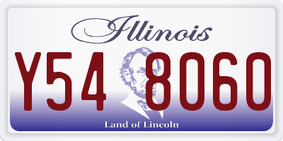 IL license plate Y548060