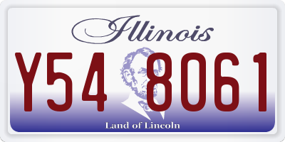 IL license plate Y548061