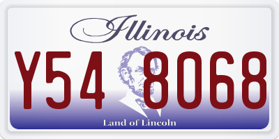 IL license plate Y548068