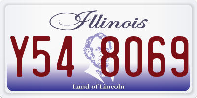 IL license plate Y548069