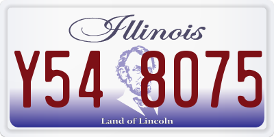 IL license plate Y548075