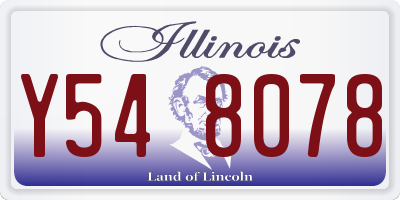 IL license plate Y548078