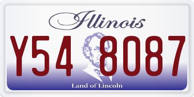 IL license plate Y548087