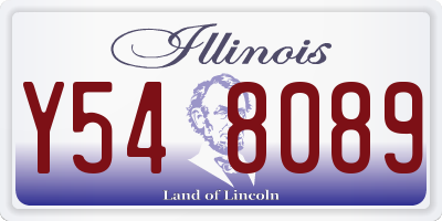 IL license plate Y548089
