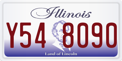 IL license plate Y548090