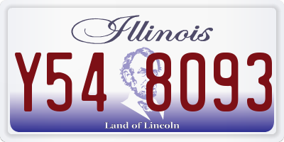 IL license plate Y548093