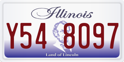 IL license plate Y548097