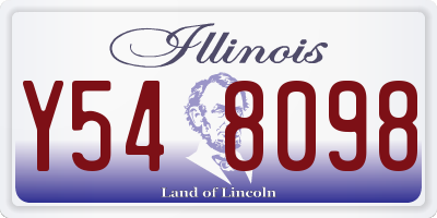 IL license plate Y548098