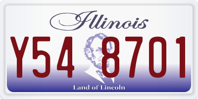 IL license plate Y548701