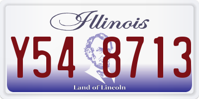 IL license plate Y548713