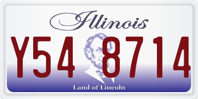 IL license plate Y548714