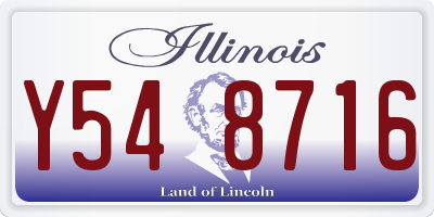 IL license plate Y548716