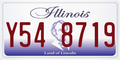 IL license plate Y548719