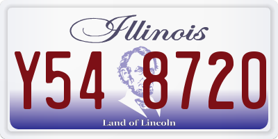 IL license plate Y548720