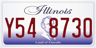 IL license plate Y548730