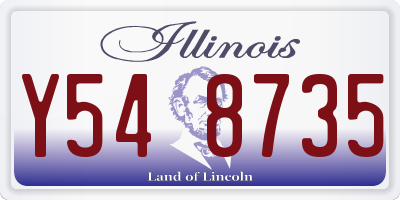 IL license plate Y548735