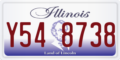 IL license plate Y548738