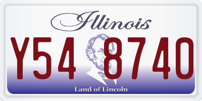 IL license plate Y548740