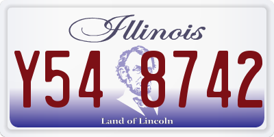 IL license plate Y548742