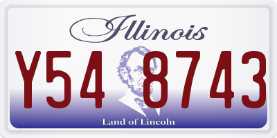 IL license plate Y548743