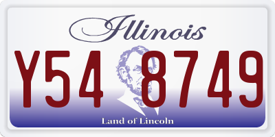IL license plate Y548749