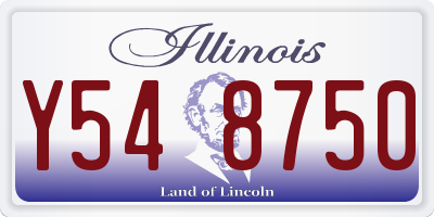 IL license plate Y548750