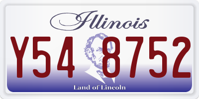 IL license plate Y548752