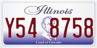 IL license plate Y548758