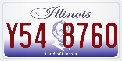 IL license plate Y548760