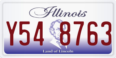 IL license plate Y548763